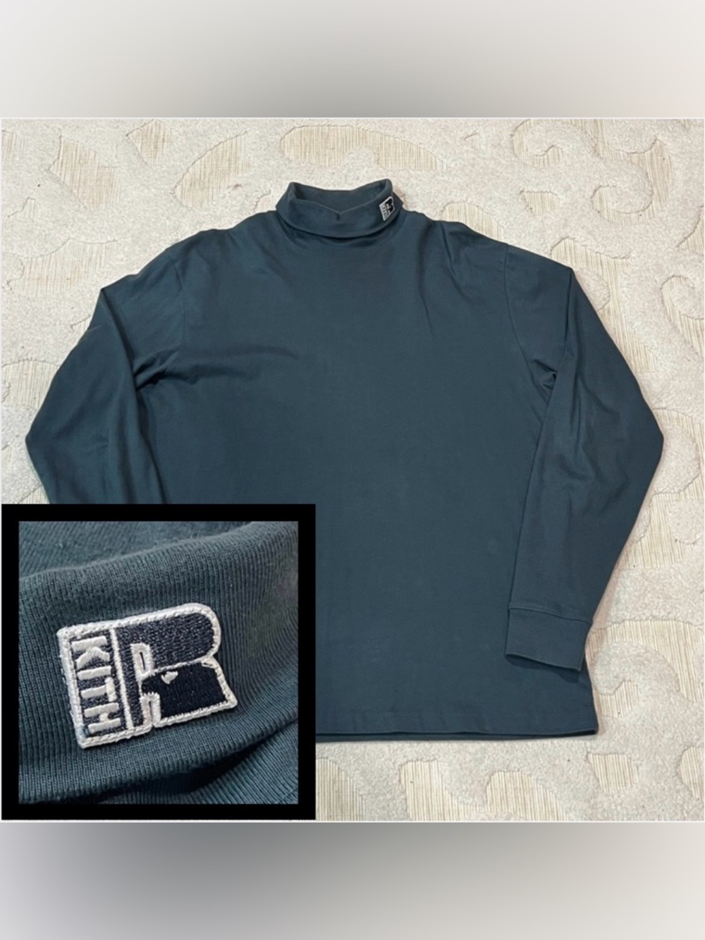 Kith x Russell Men's Turtleneck Long Sleeve in Deep Teal